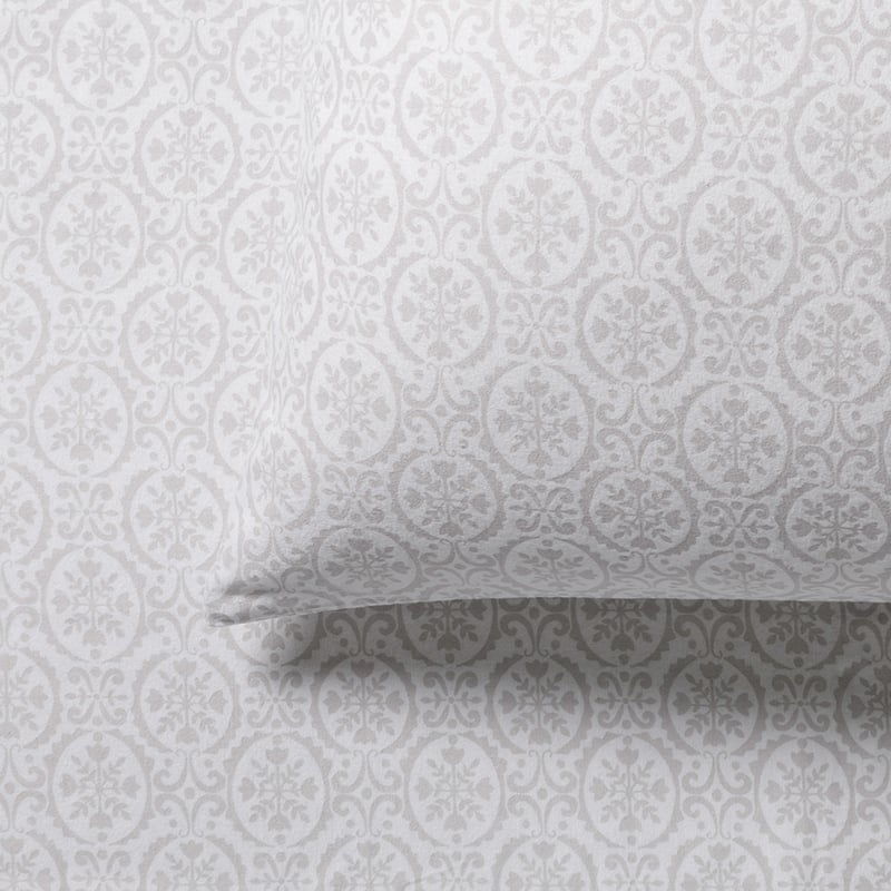Florence Flannelette Sheet Set Silver