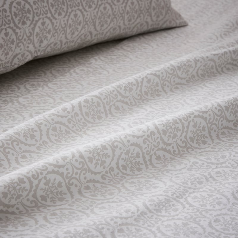 Florence Flannelette Sheet Set Silver
