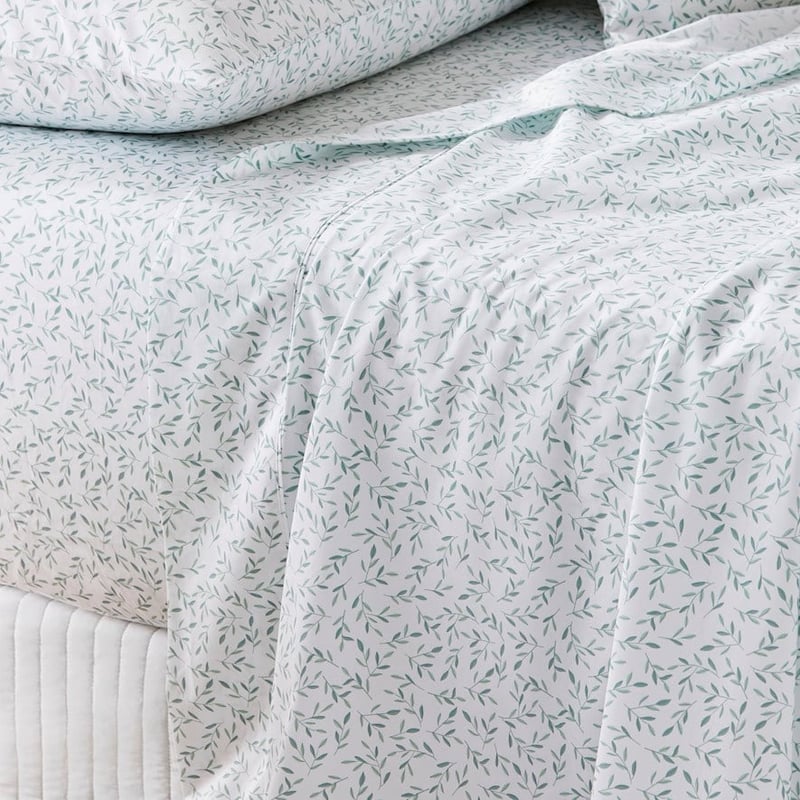500TC Pima World's Softest Cotton Green Leaf Sheet Set