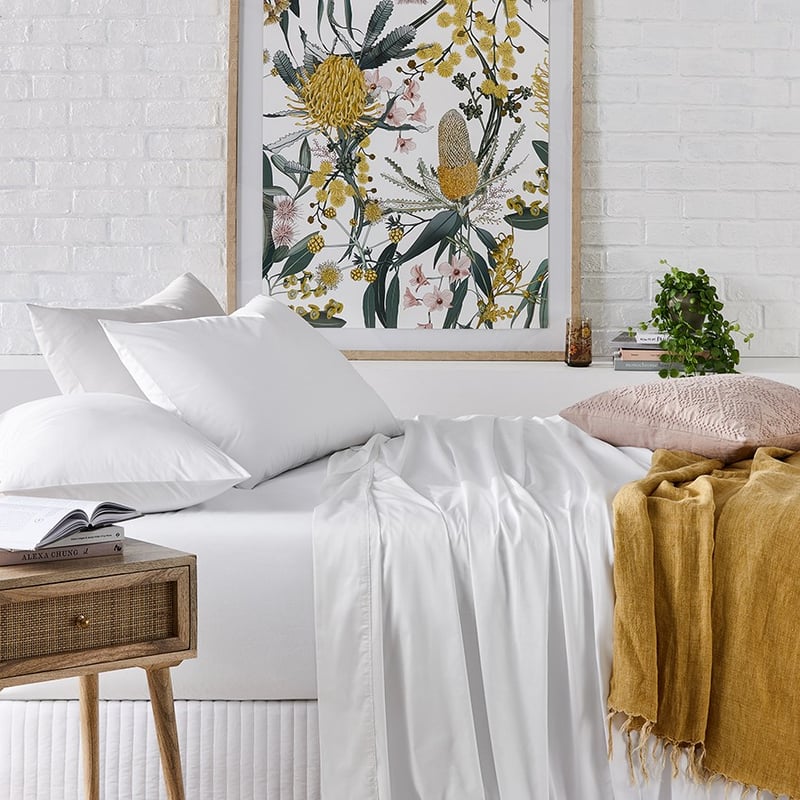 OFFLINE Worlds Softest Cotton White Sheet Set