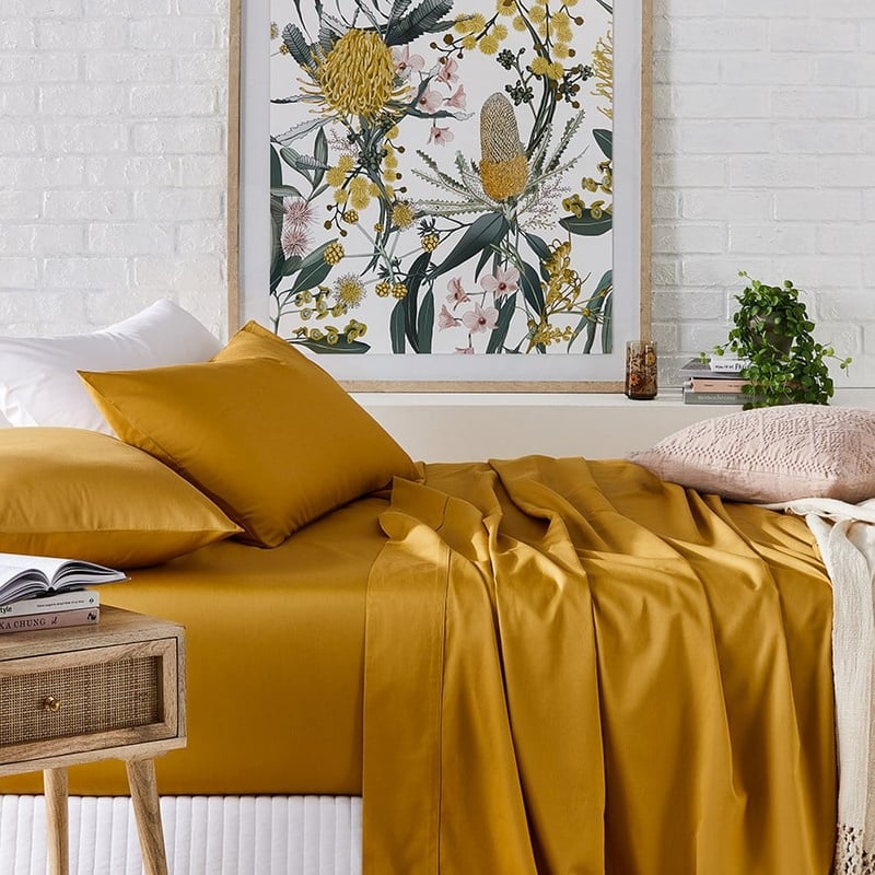 500TC Pima World's Softest Cotton Honey Mustard Sheet Set