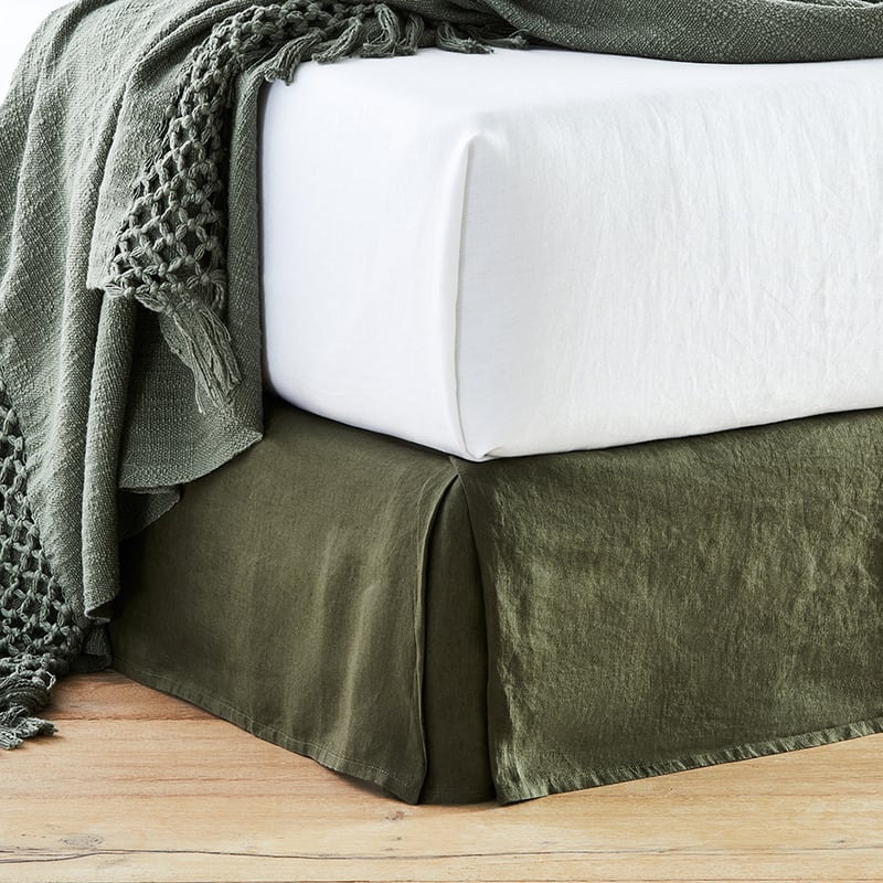 Vintage Washed Linen Moss Valance