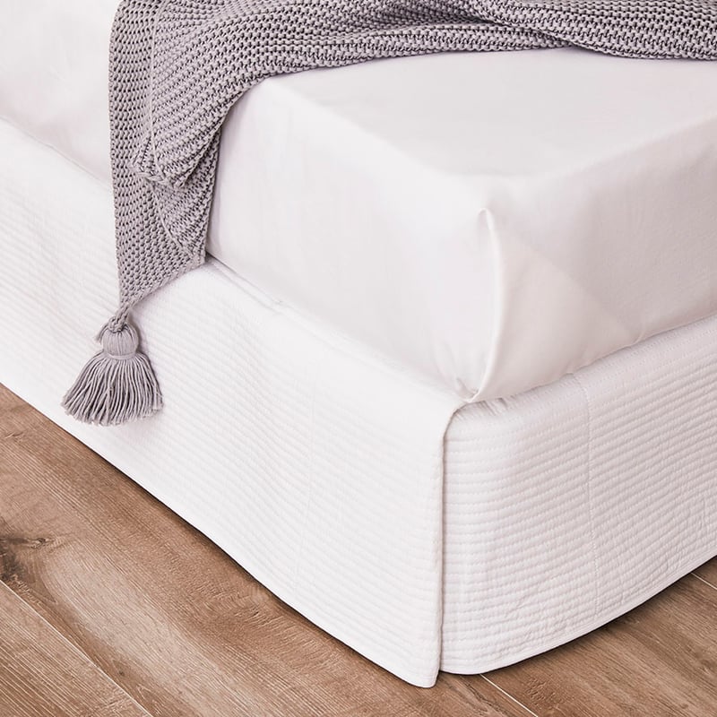 Stonewashed Cotton Valance White