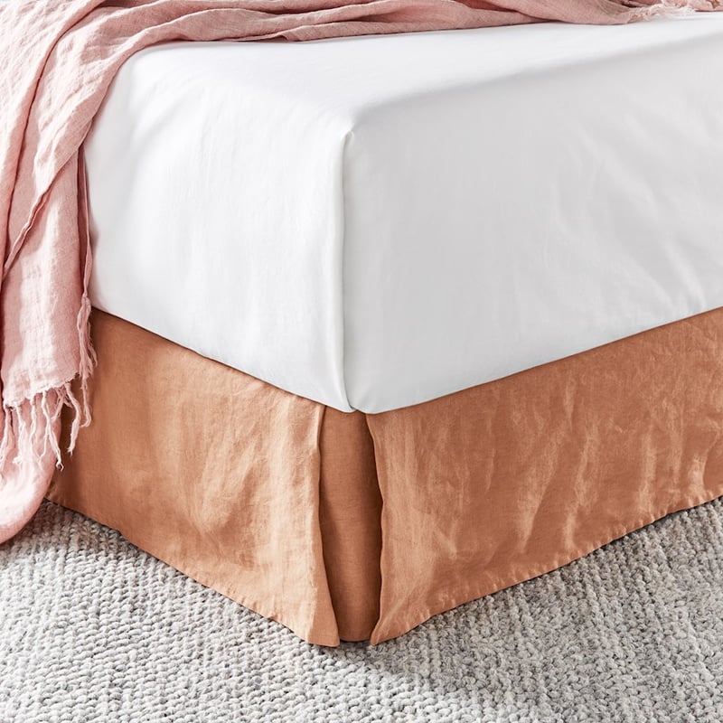 Vintage Washed Linen Pink Salt Valance