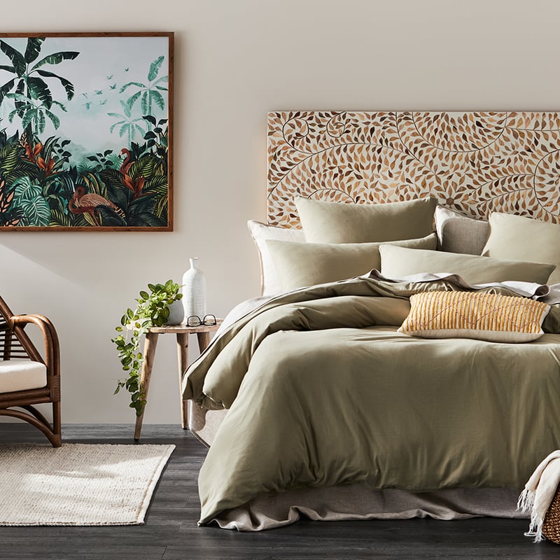 Kerala White & Natural Flora Bedhead