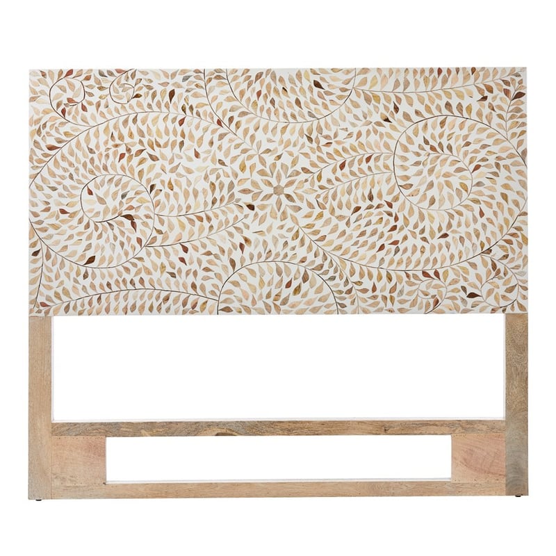 Kerala White & Natural Flora Bedhead