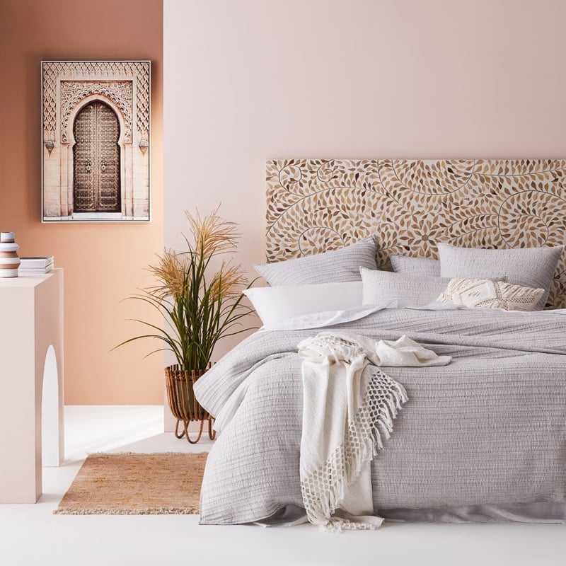 Kerala White & Natural Flora Bedhead