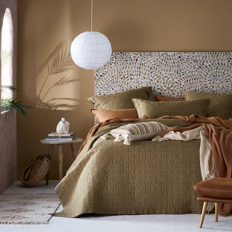 Kerala White & Natural Flora Bedhead