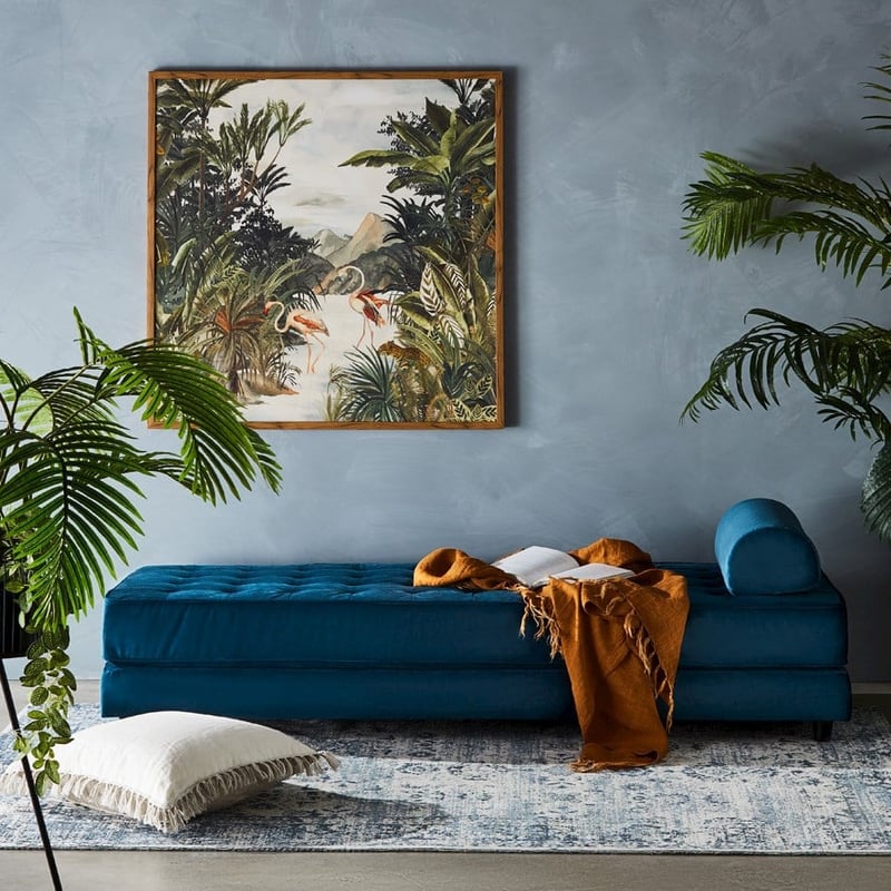 Avalon Navy Velvet Daybed