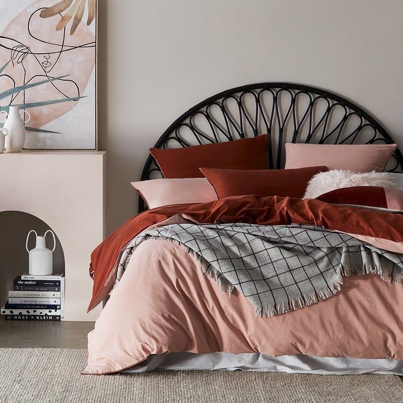 Bahama Rattan Black Half Moon Bedhead