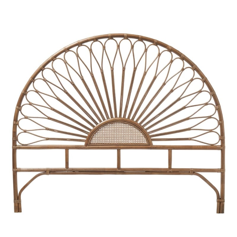 Bahama Rattan Walnut Half Moon Bedhead 