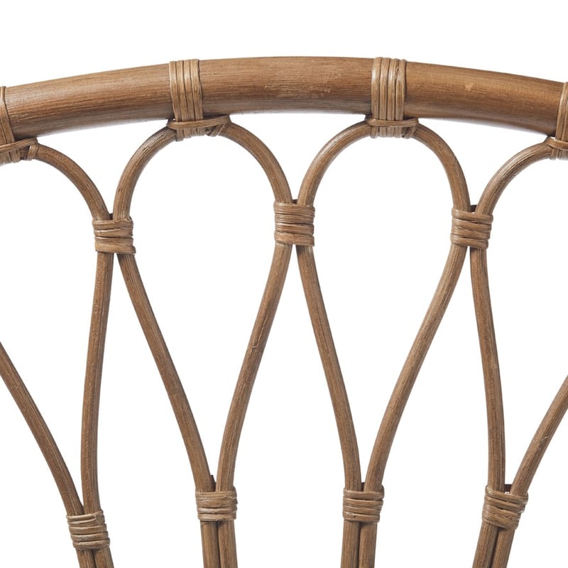 Bahama Rattan Walnut Half Moon Bedhead 