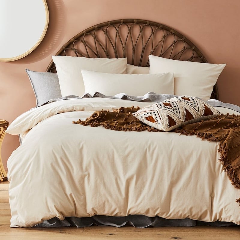 Bahama Rattan Walnut Half Moon Bedhead 