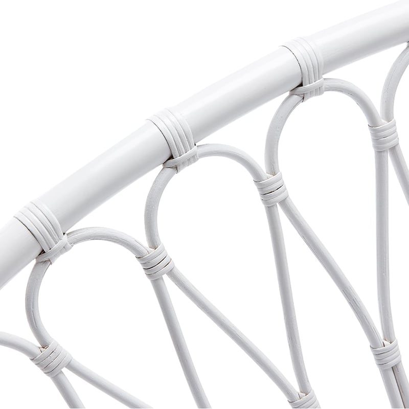 Bahama Rattan White Half Moon Bedhead