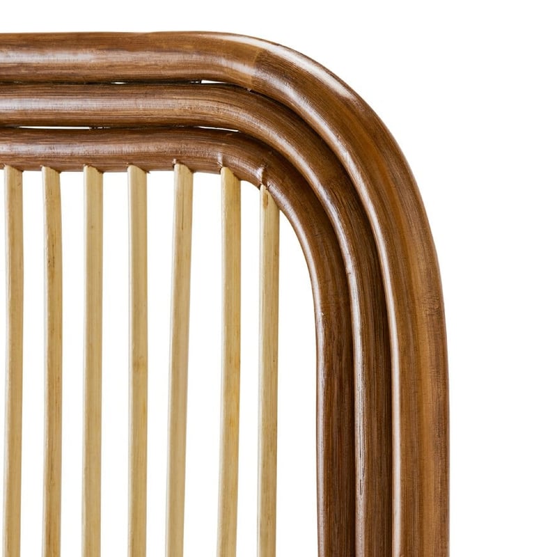 Georgia Walnut & Natural Rattan Bedhead  