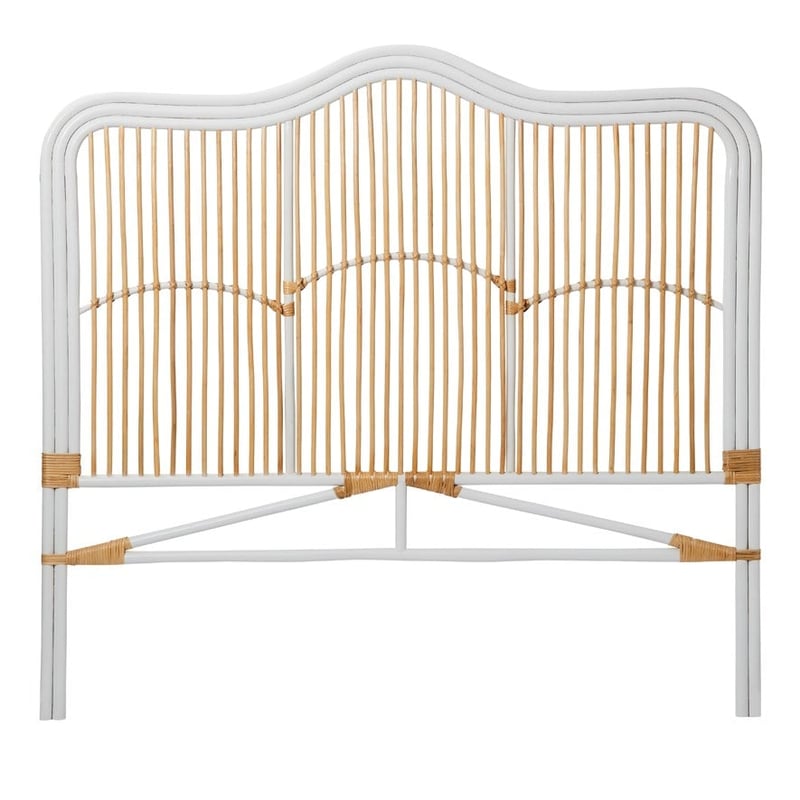 Georgia White & Natural Rattan Bedhead