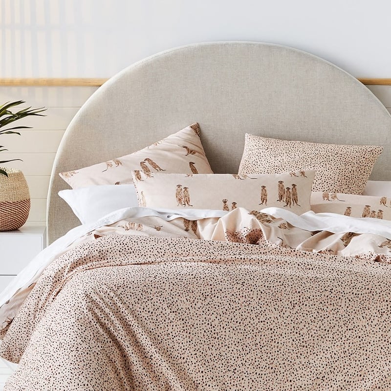 Napier Natural Belgian Linen Round Bedhead