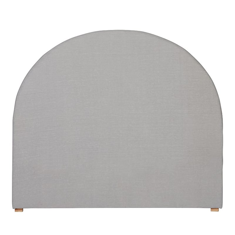 Napier Seal Grey Belgian Linen Round Bedhead