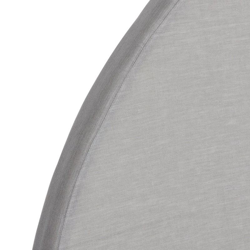 Napier Seal Grey Belgian Linen Round Bedhead