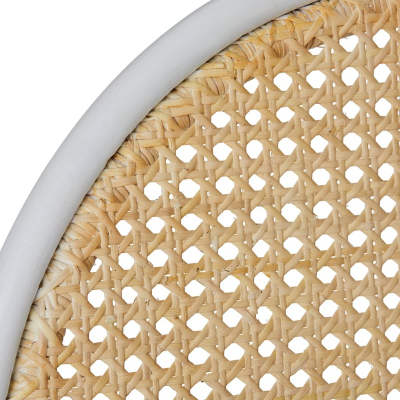 San Remo White & Honey Rattan Bedhead 