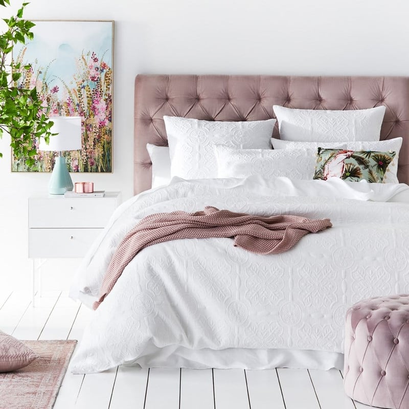 Charlotte Rose Pink Velvet Bedhead