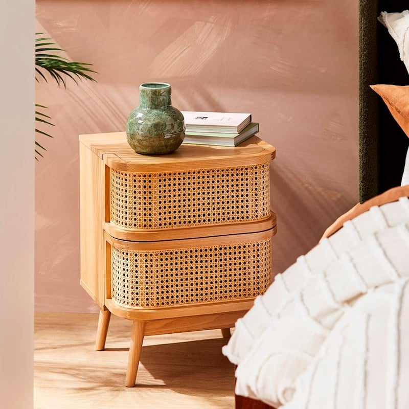 Boden Natural 2 Drawer Bedside Table