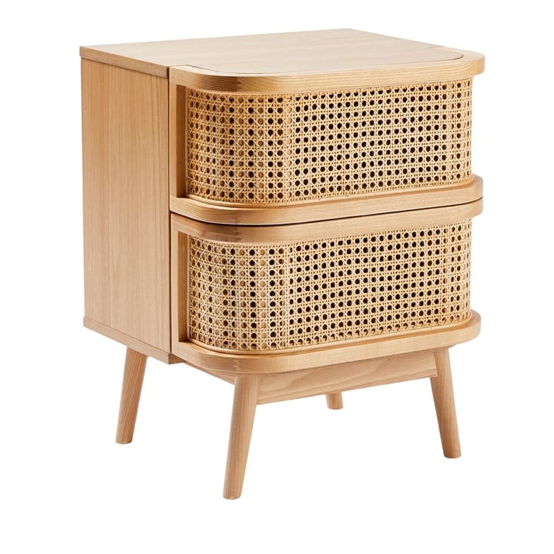 Boden Natural 2 Drawer Bedside Table