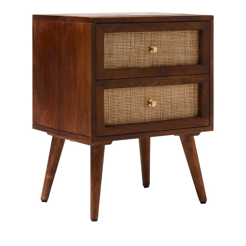 Anjuna 2 Drawer Walnut Bedside Table 