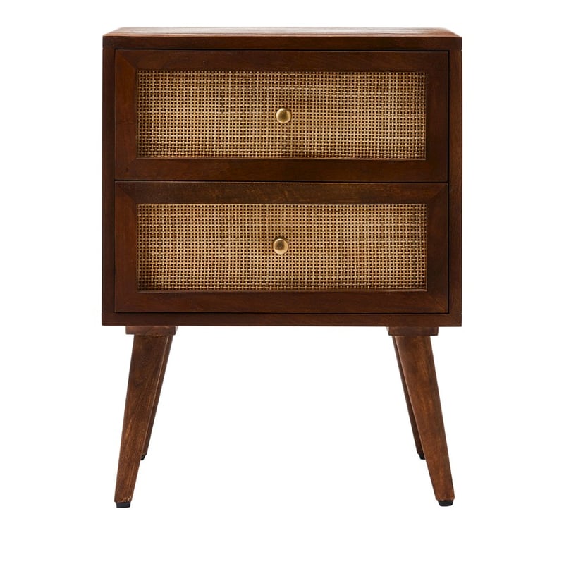 Anjuna 2 Drawer Walnut Bedside Table 