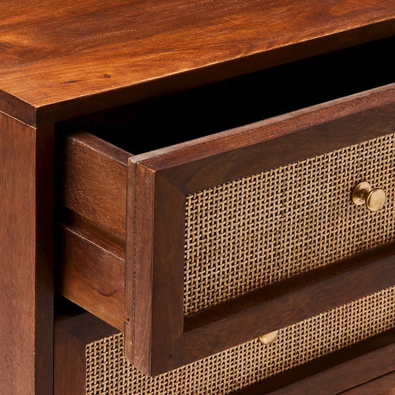 Anjuna 2 Drawer Walnut Bedside Table 