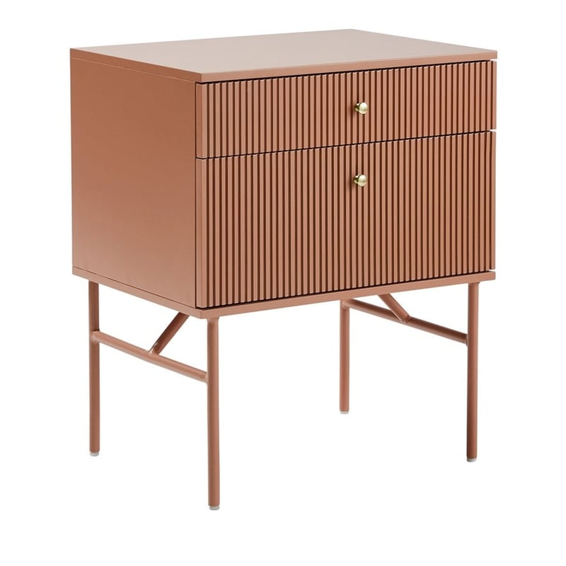 Elliott 2 Drawer Clay Bedside Table