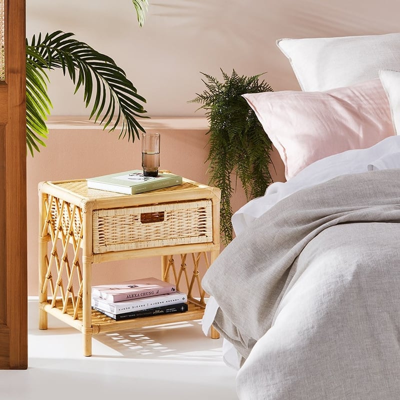 Georgia Natural Rattan Bedside Table