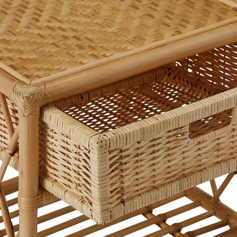 Georgia Natural Rattan Bedside Table