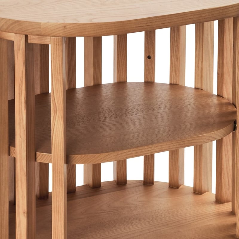 Slat 3 Shelf Bedside Table