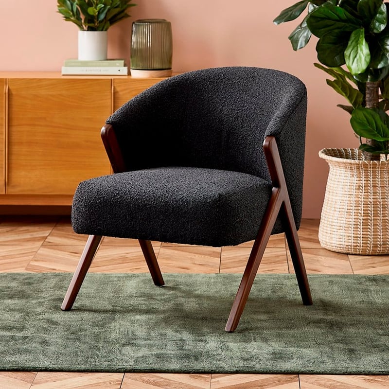 Muscat Black Boucle Chair