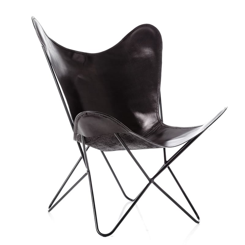 Coachella Leather Chair Black