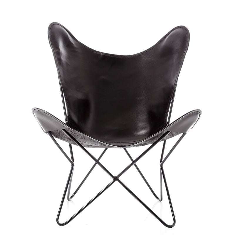 Coachella Leather Chair Black