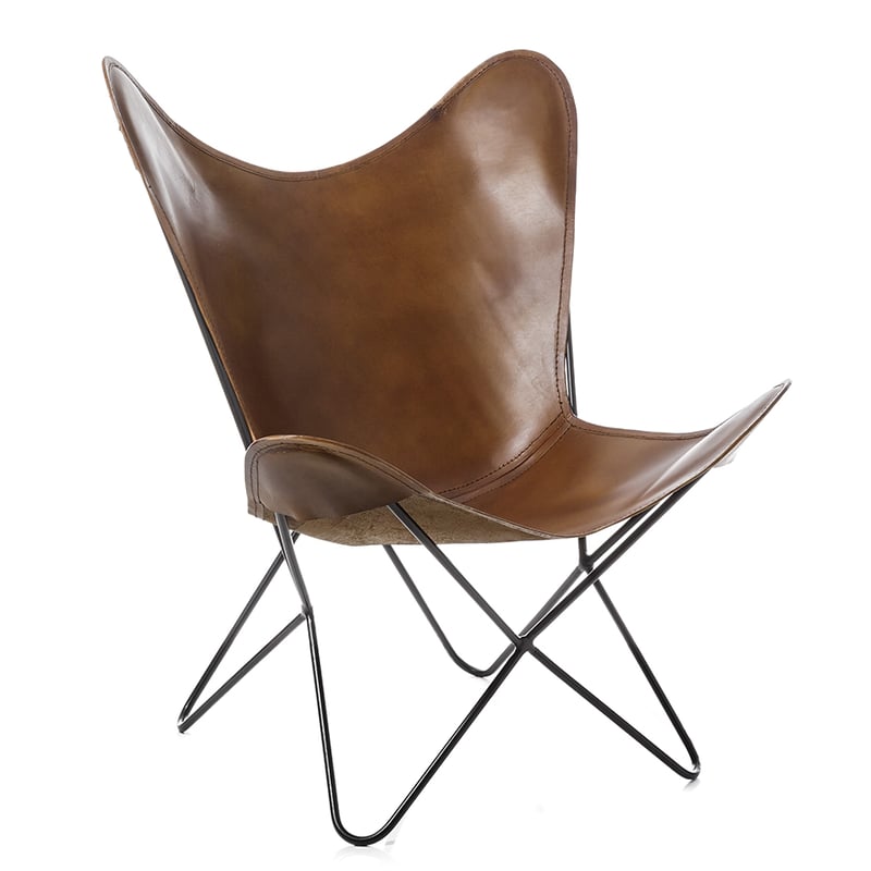 Coachella Leather Chair in Tan