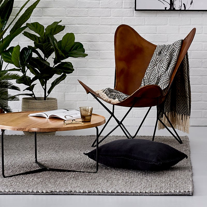 Coachella Leather Chair in Tan