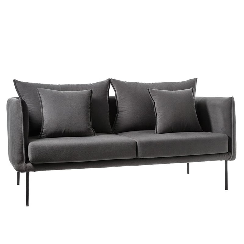 Stockholm 2 Seater Chair Coal