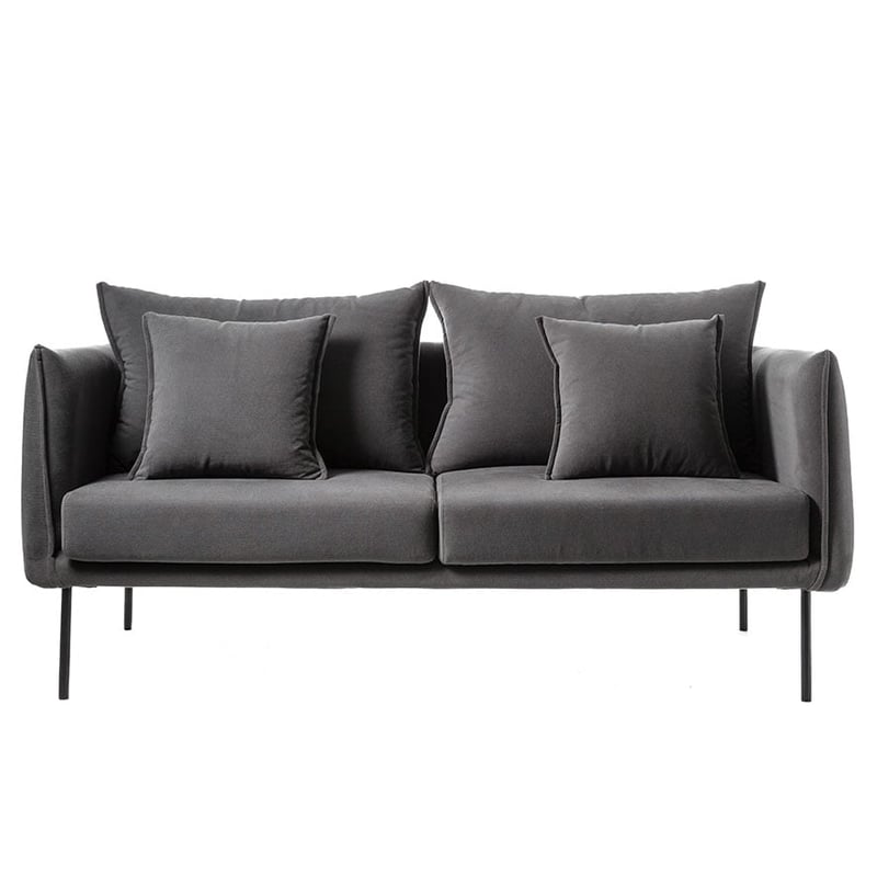 Stockholm 2 Seater Chair Coal