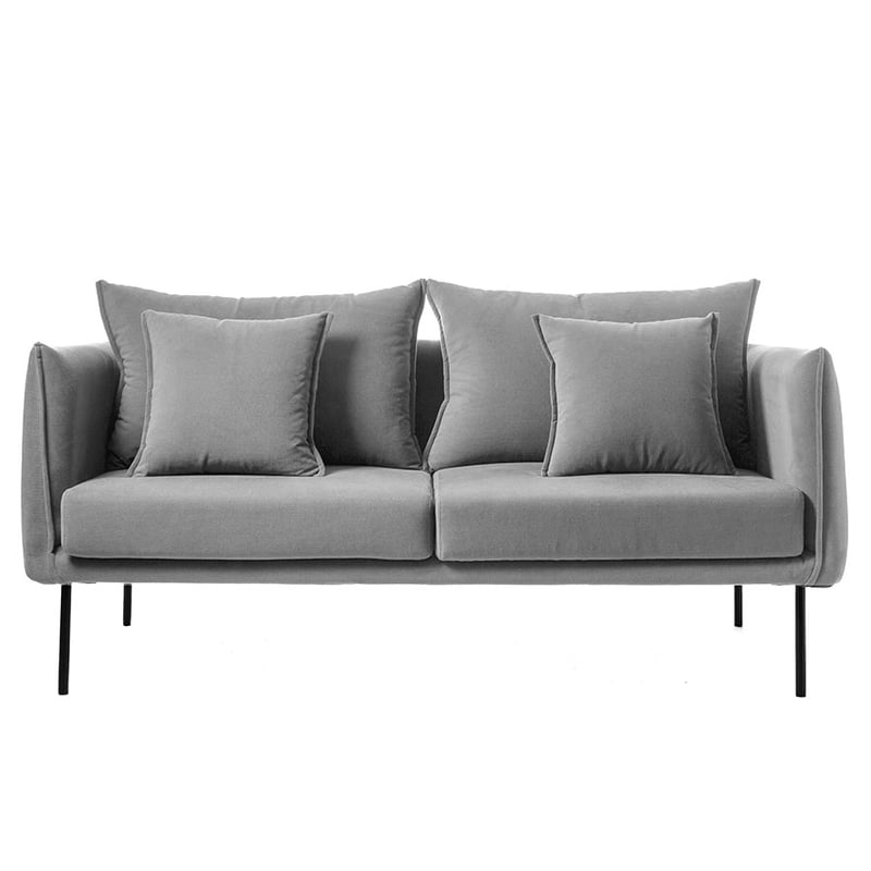 Stockholm 2 Seater Chair Silver