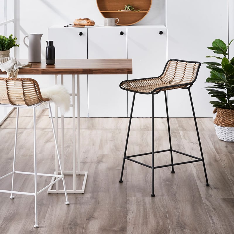 Cebu Rattan Counter Stool Natural & Black