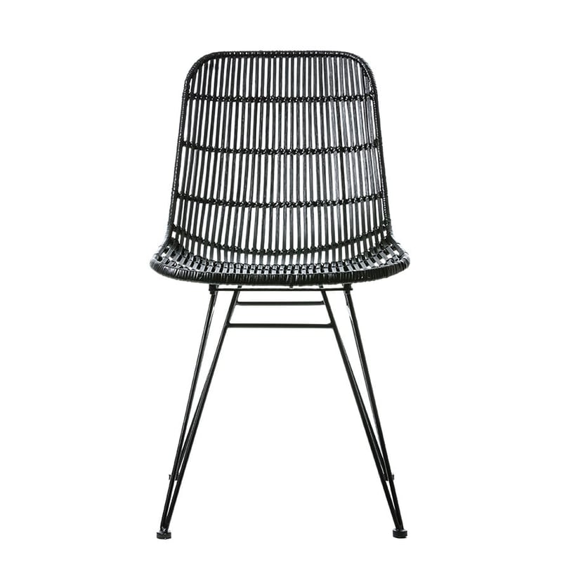 Cebu Rattan Dining Chair Black