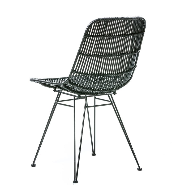 Cebu Rattan Dining Chair Black