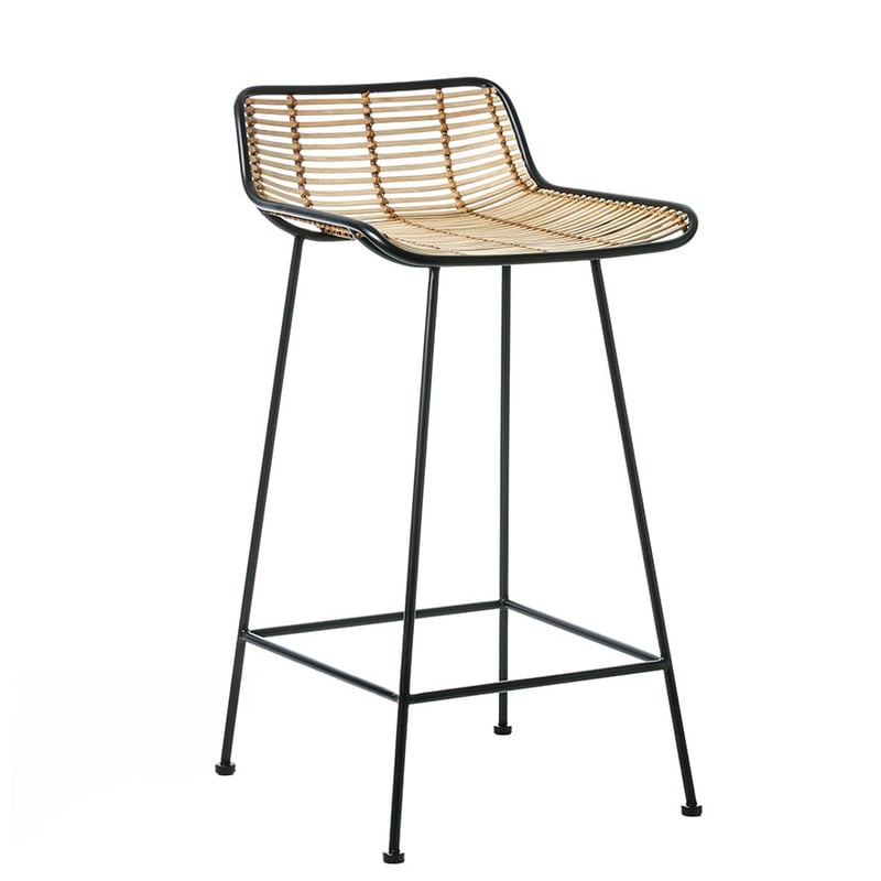 Cebu Rattan Counter Stool Natural & Black