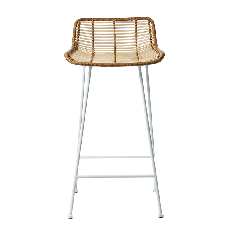 Cebu Rattan Counter Stool Natural & White 