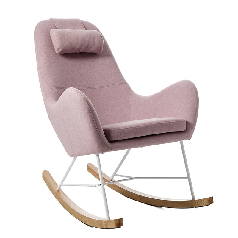 Iggy Rocking Chair Blush & White 
