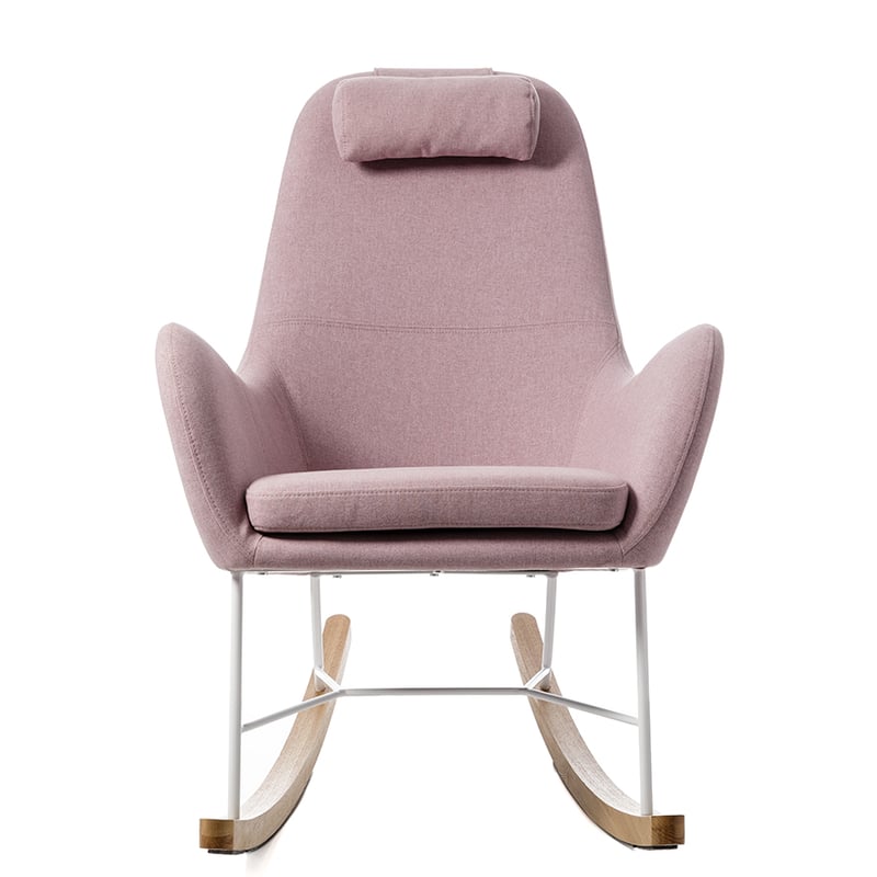 Iggy Rocking Chair Blush & White 