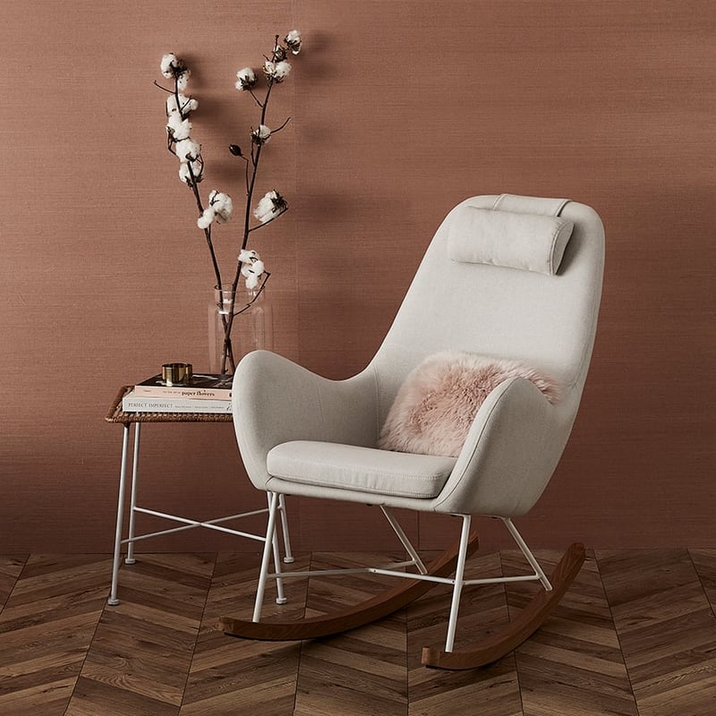 Iggy Rocking Chair Natural & White